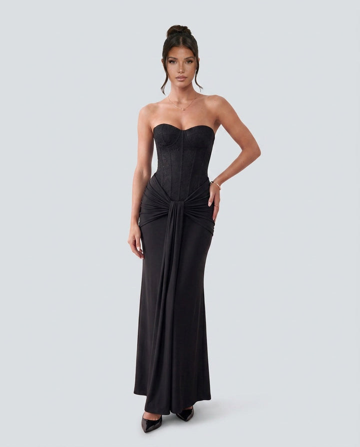 Ulrika | Strapless Sequined Maxi Dress