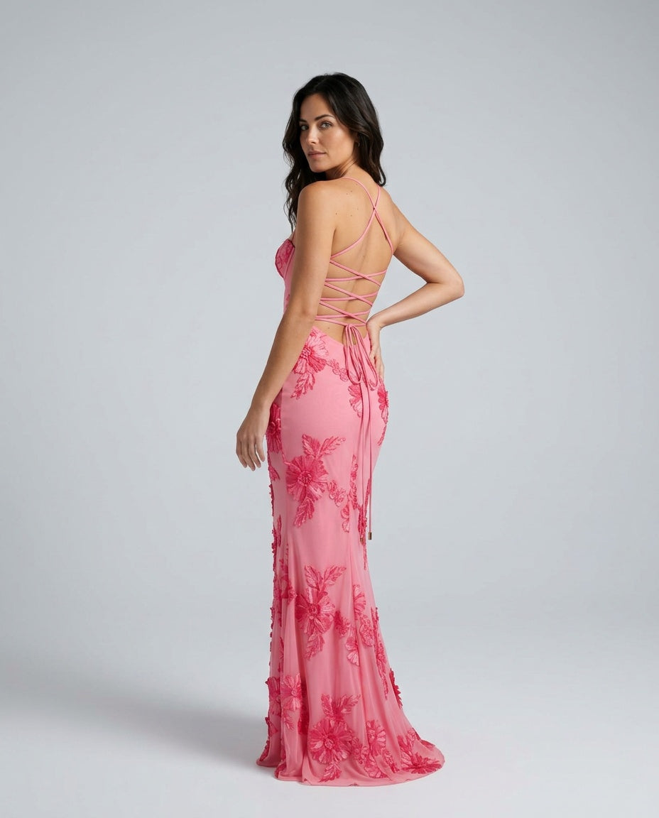 Ionela | Spaghetti Strap Mermaid Maxi Dress