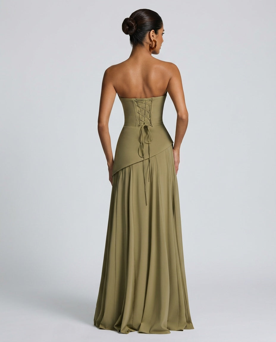 Mira | One-Shoulder Ruched Maxi Dress