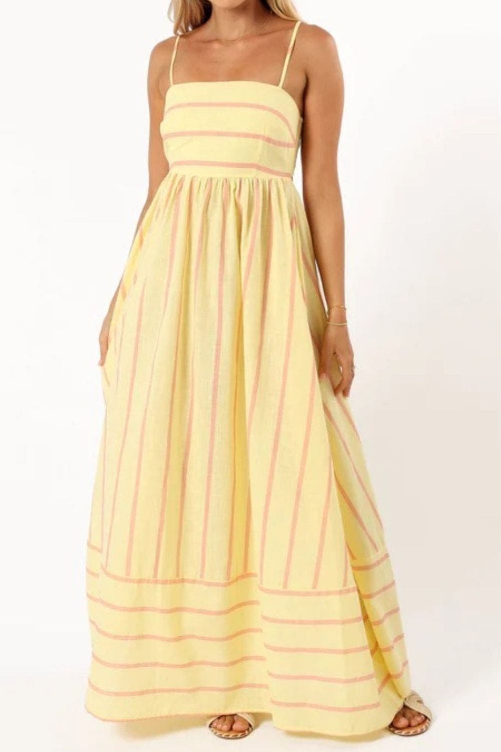 Elin | Striped Strappy Summer Maxi Dress