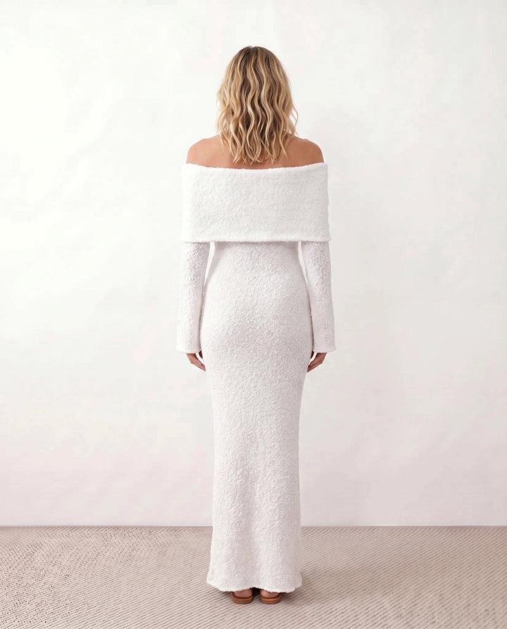 Priya | Off-Shoulder Fitted Maxi Dress