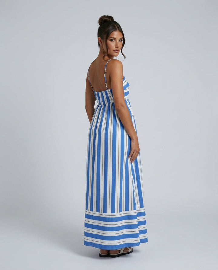 Elin | Striped Strappy Summer Maxi Dress