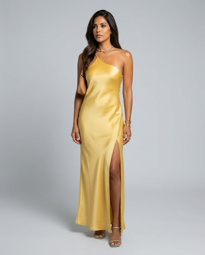 Reva | Open Back Satin Maxi Dress