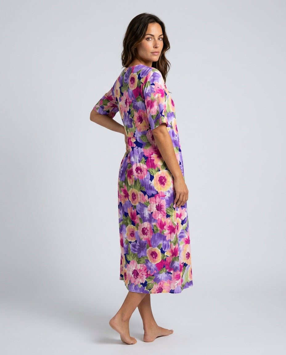 Liv | V-Neck Floral Summer Midi Dress