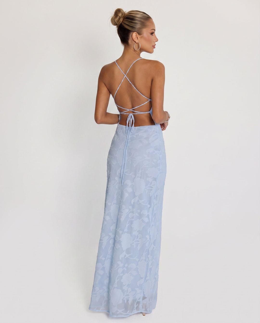 Celena | Burnout Floral Maxi Dress
