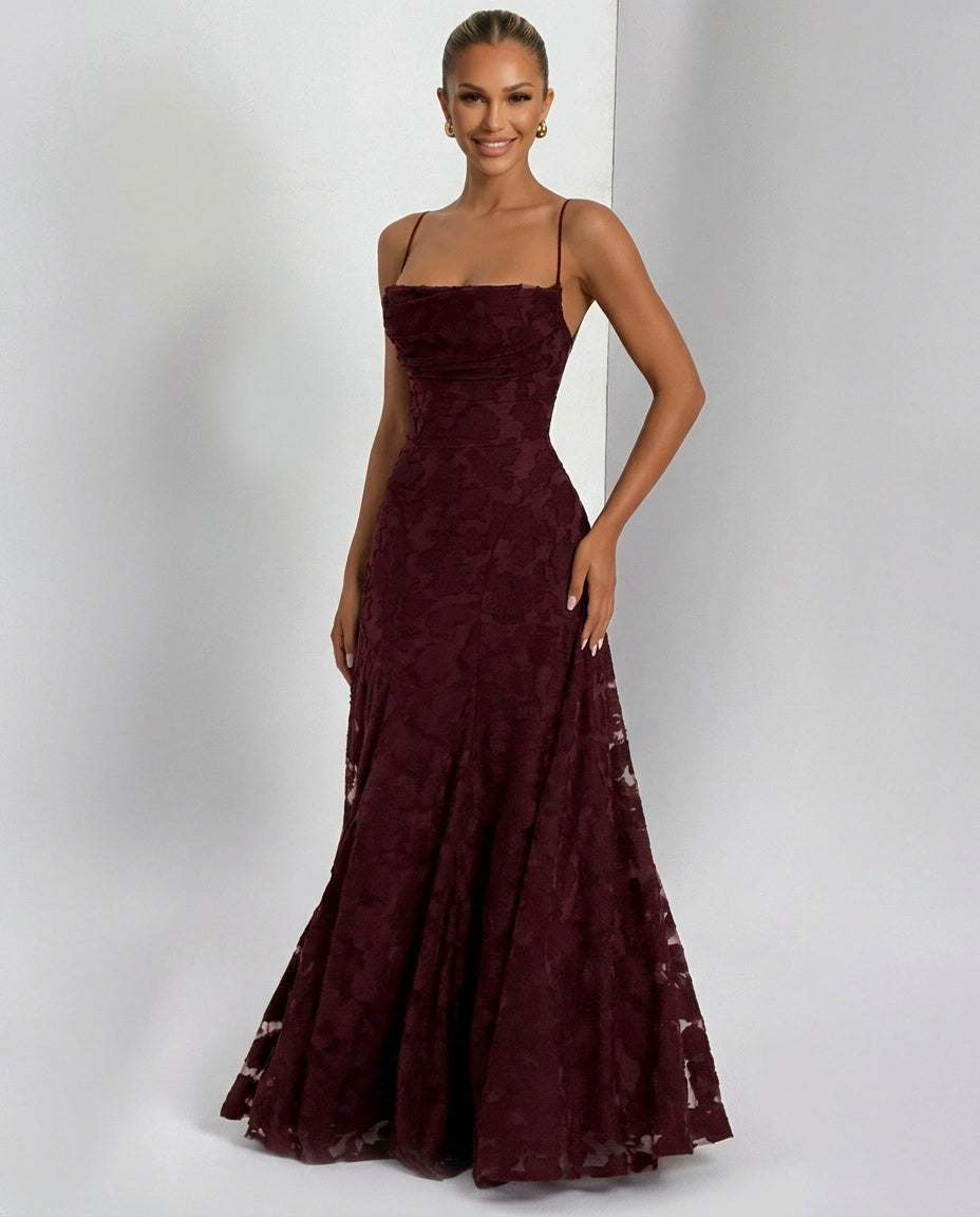 Isolde | Corset Lace-Up Back Maxi Dress
