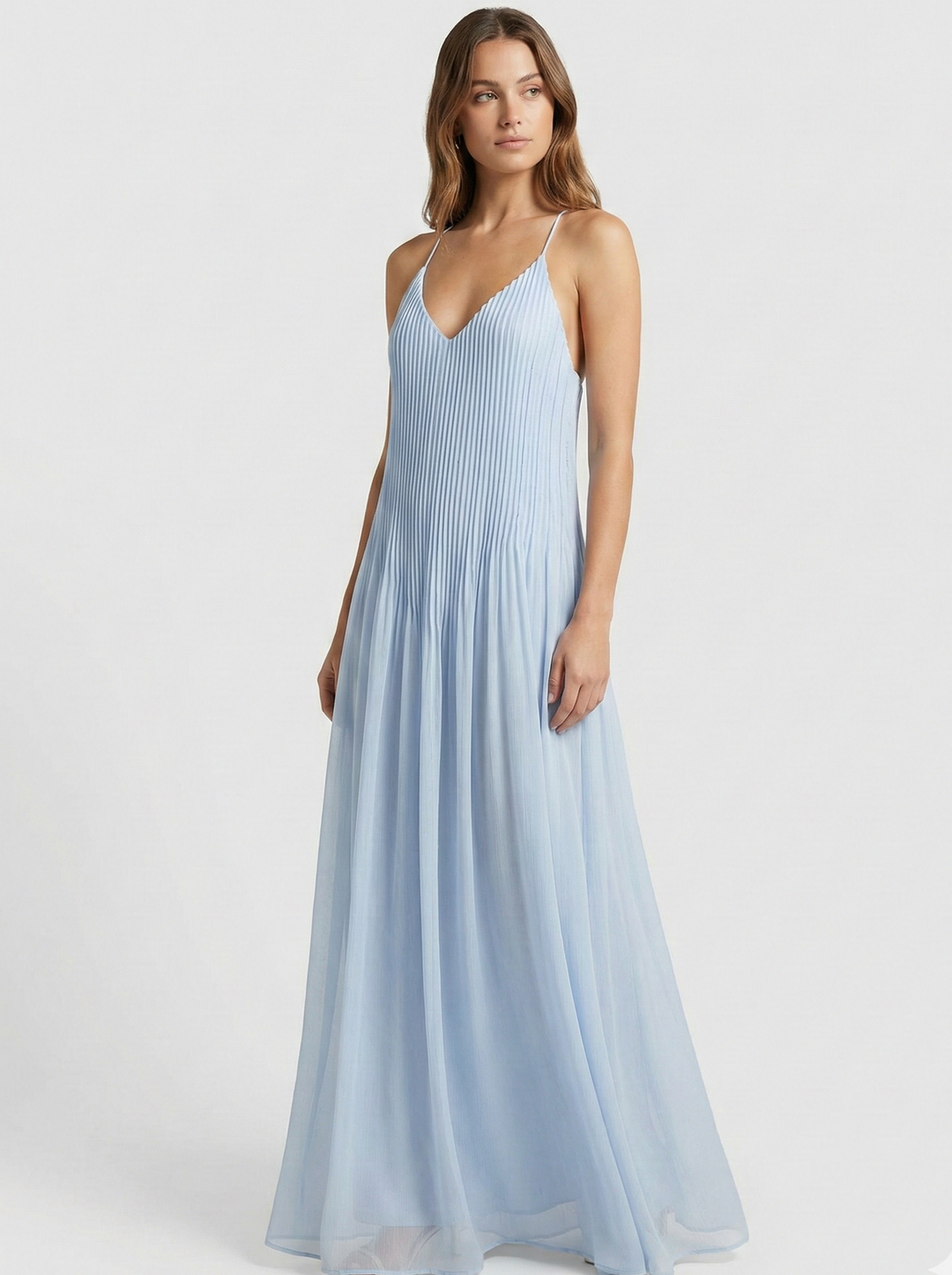 Sienna | Pleated Spaghetti Strap Maxi Dress