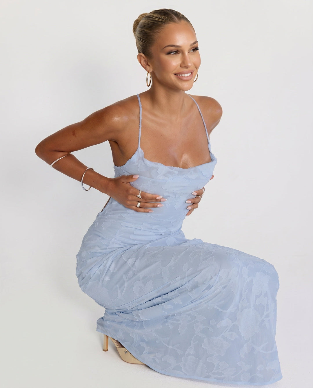 Celena | Burnout Floral Maxi Dress