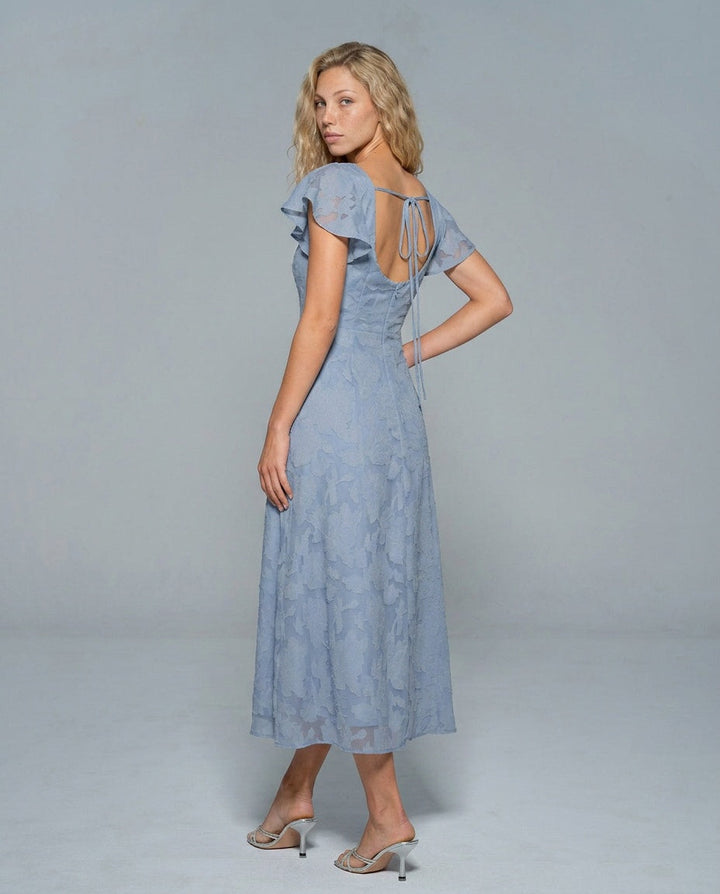 Edith | Floral Square Neck Midi Dress
