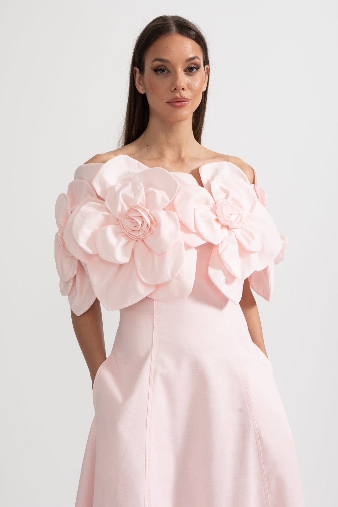 Coralie | Off-Shoulder Floral Midi Dress