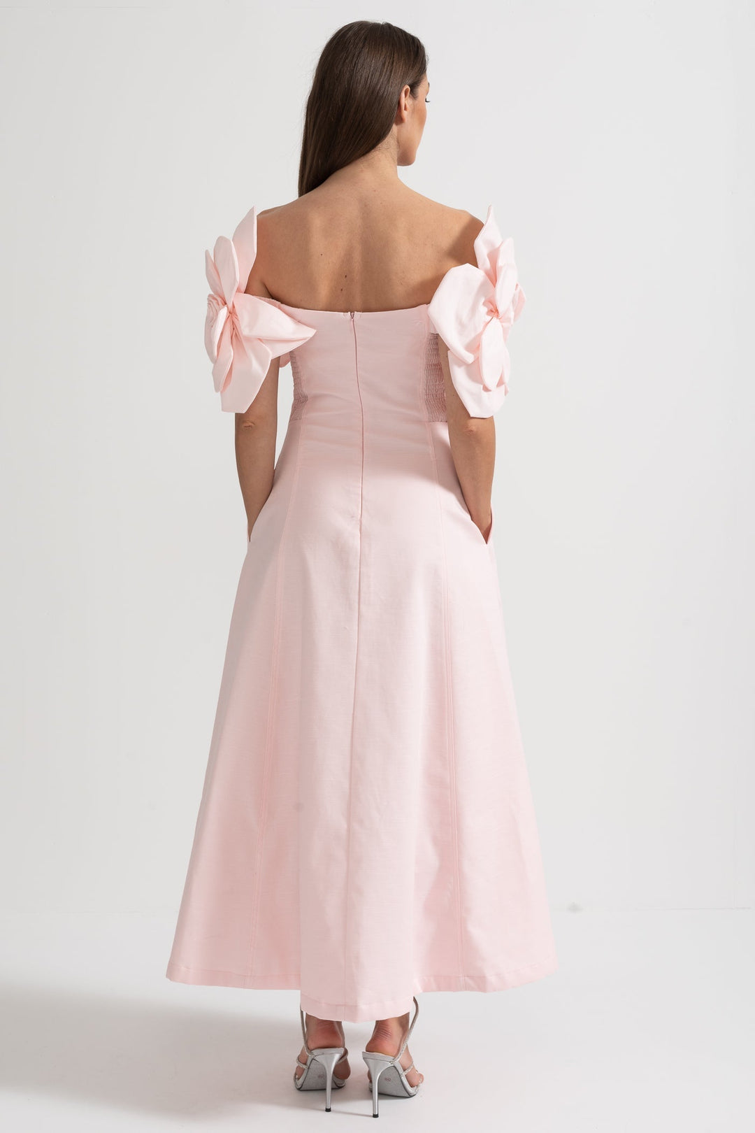 Coralie | Off-Shoulder Floral Midi Dress