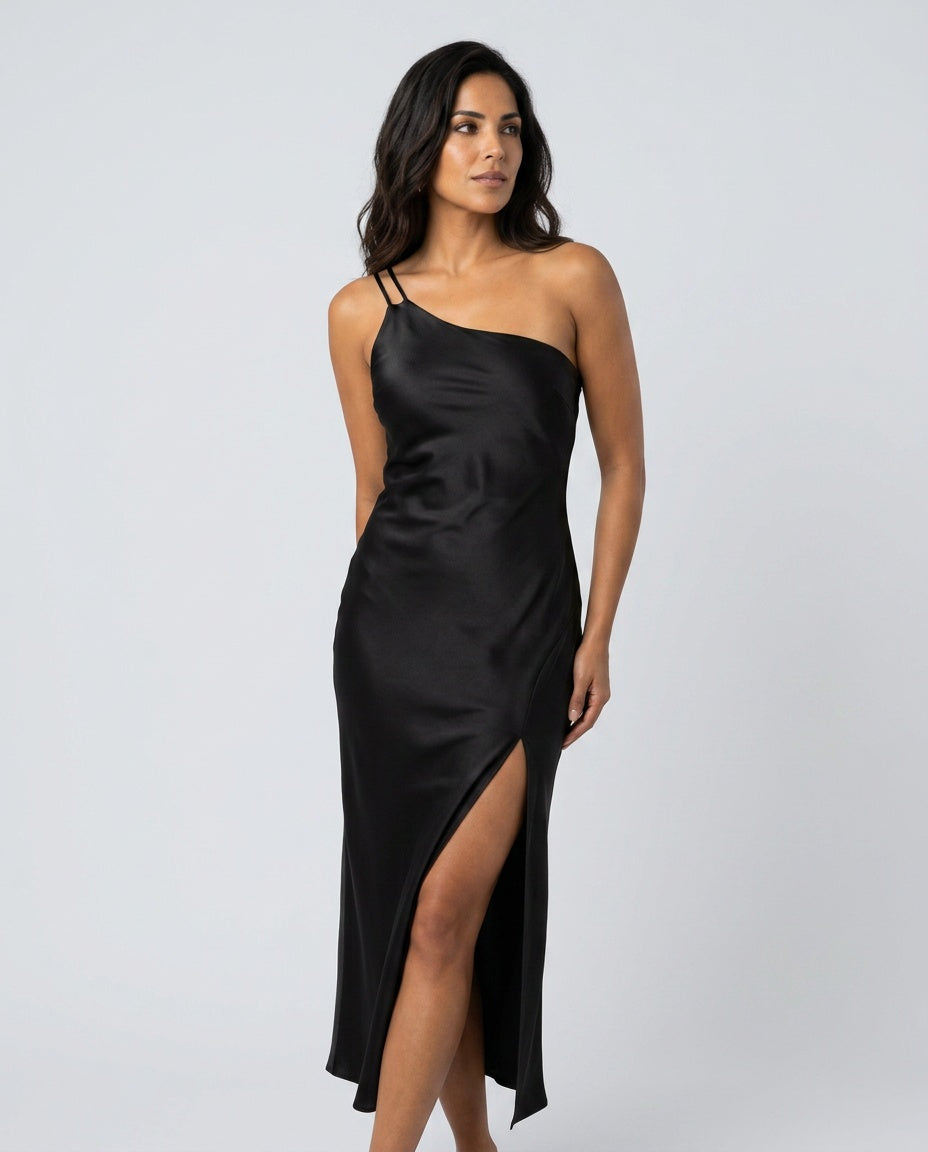 Reva | Open Back Satin Maxi Dress