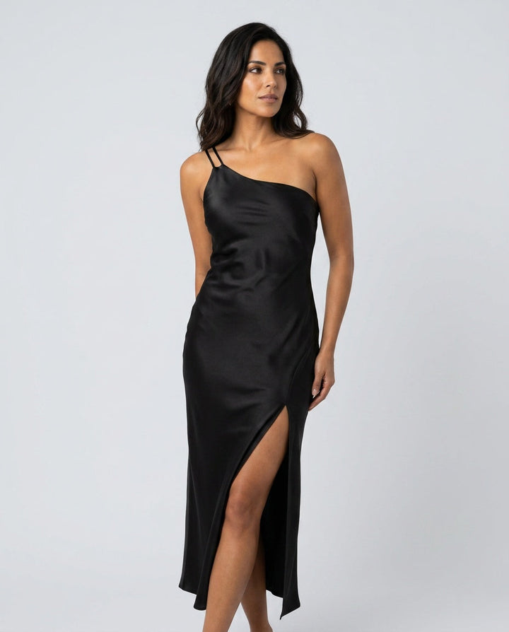 Reva | Open Back Satin Maxi Dress