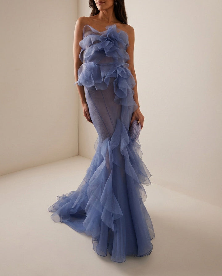 Xenia | Ruffle Off-Shoulder Maxi Dress