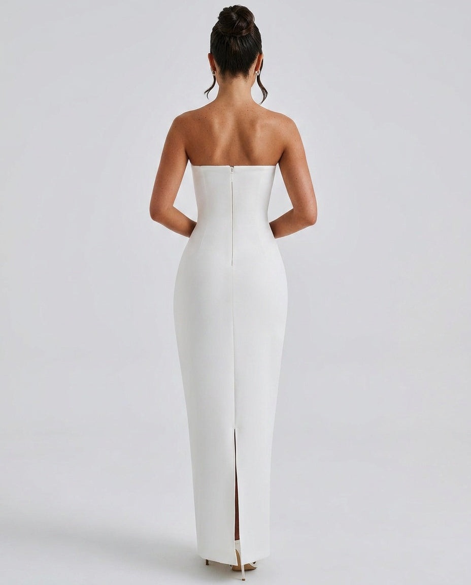 Maeve | One-Shoulder Ruched Maxi Dress