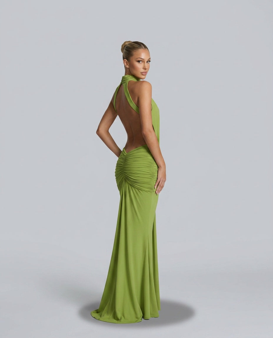 Paige | Gathered Backless Maxi Dress