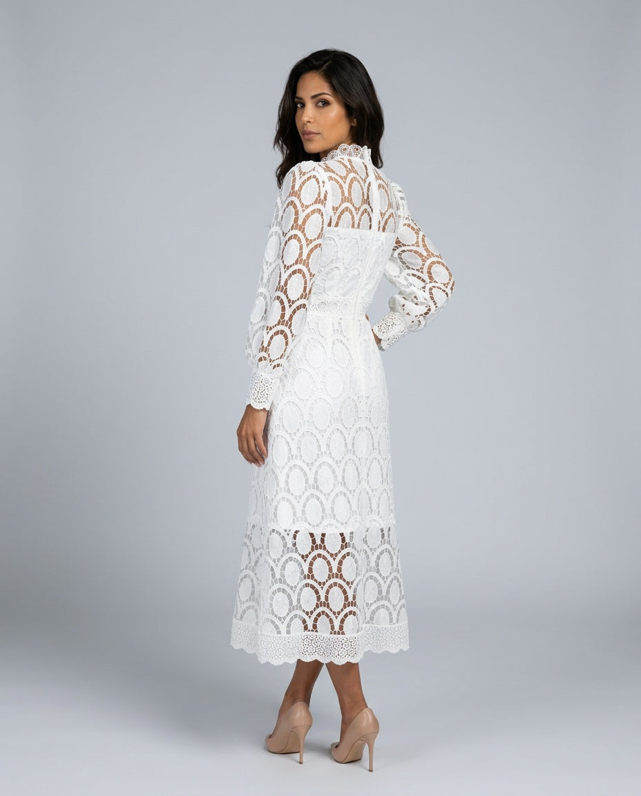 Lacelle | Lace-Trim Summer Maxi Dress