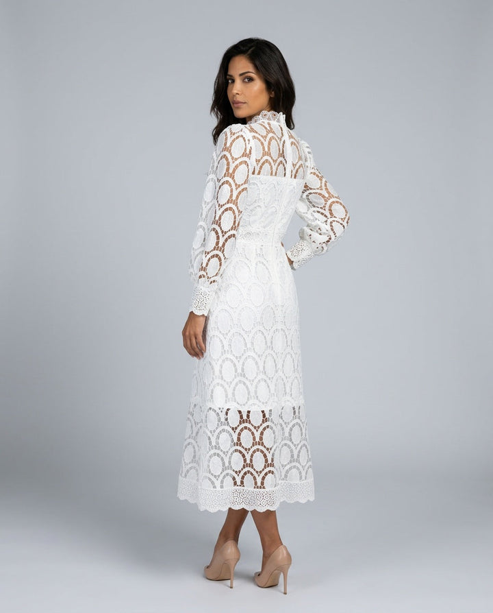 Lacelle | Lace-Trim Summer Maxi Dress