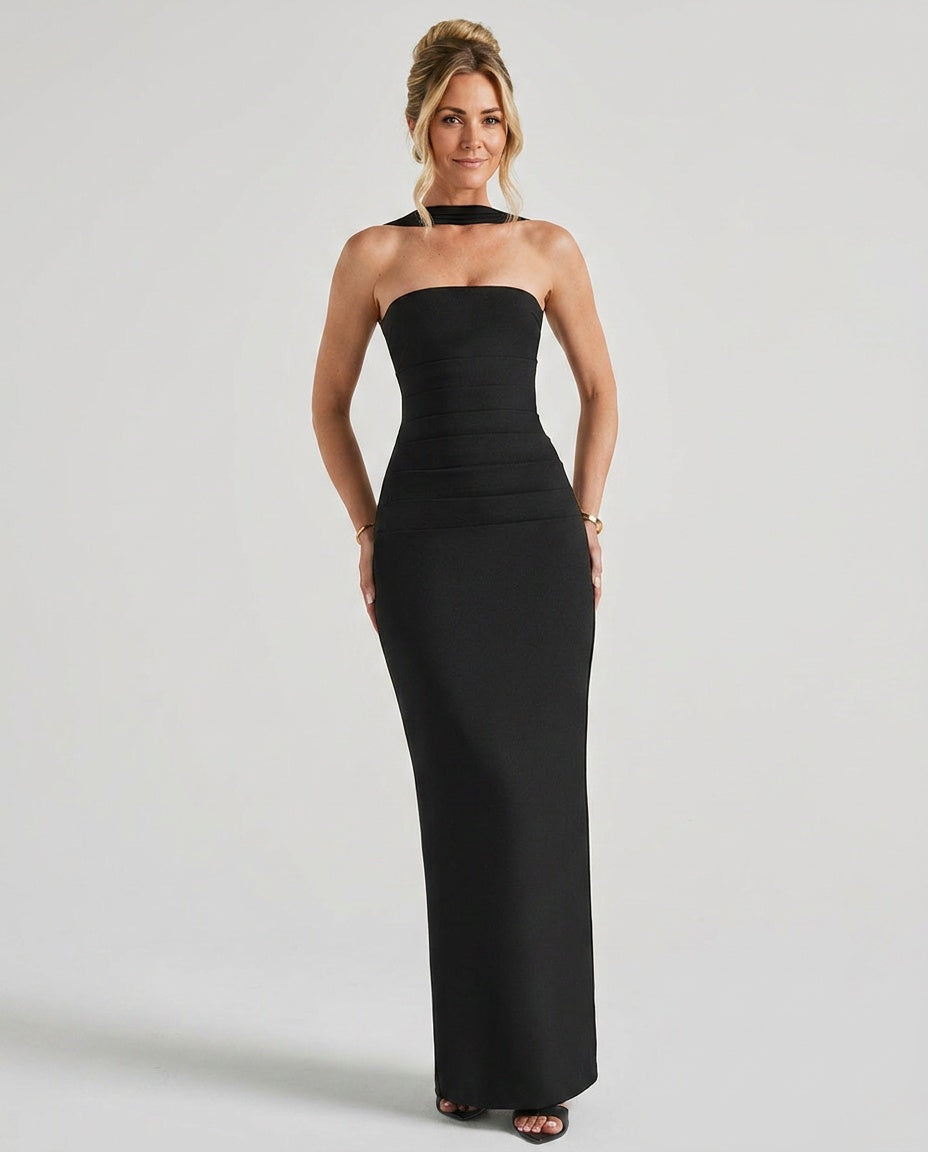 Maeve | One-Shoulder Ruched Maxi Dress