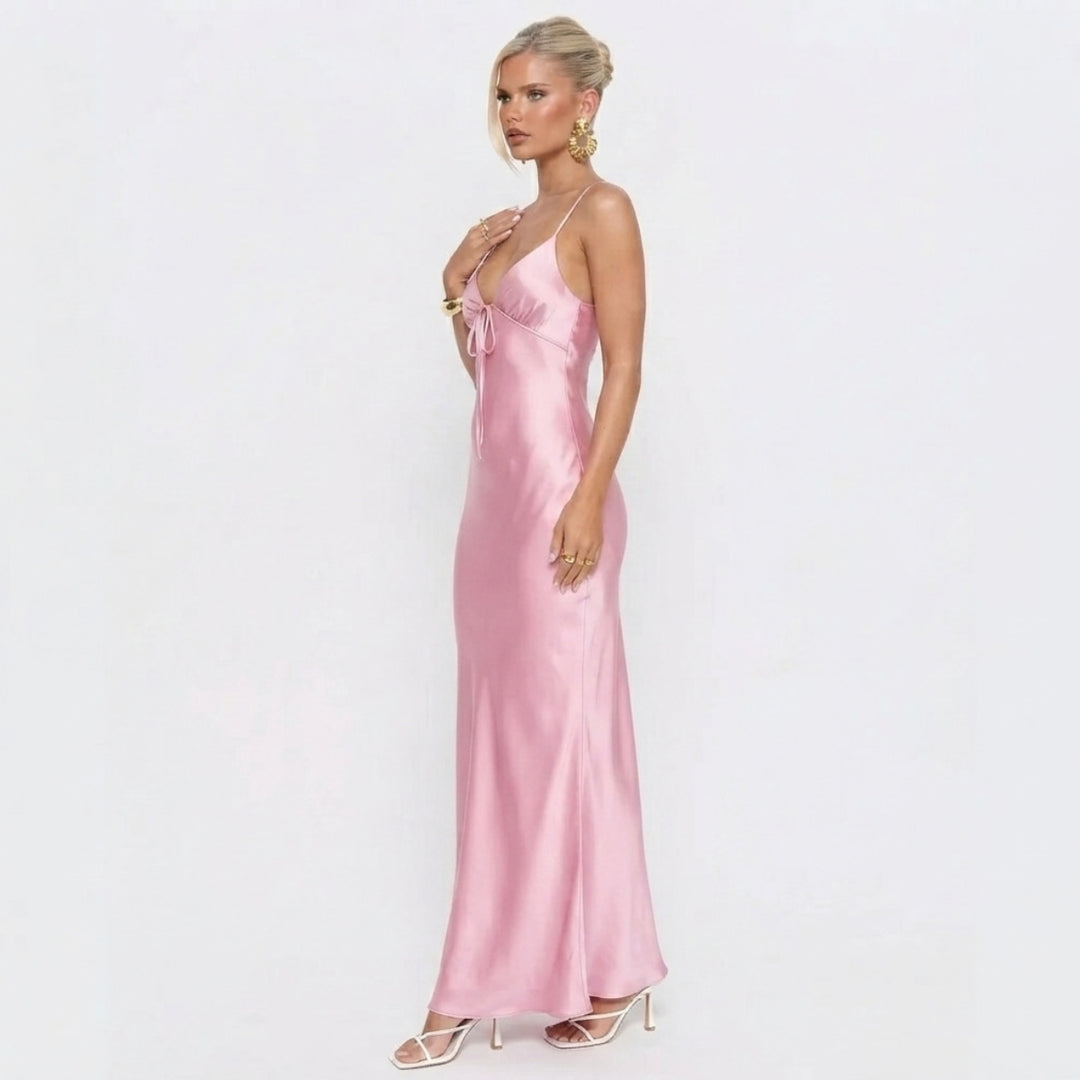Jadira | Scarf Detail Wedding Guest Maxi Dress