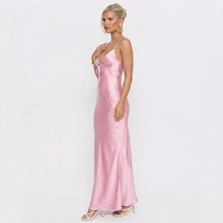 Jadira | Scarf Detail Wedding Guest Maxi Dress