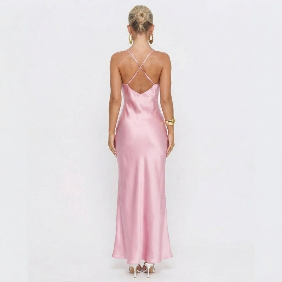 Jadira | Scarf Detail Wedding Guest Maxi Dress