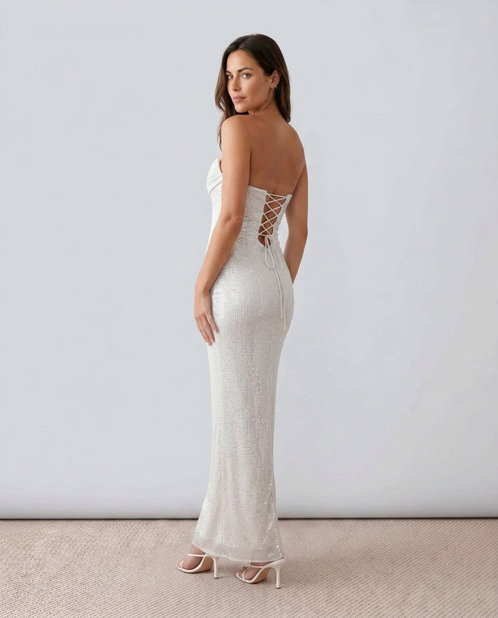 Odette | Sequin Strapless Maxi Dress