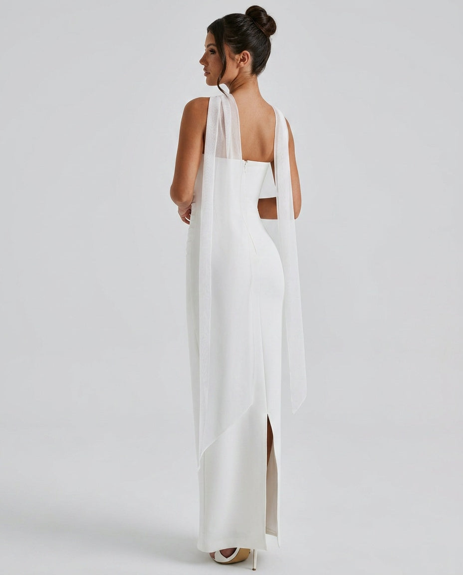Maeve | One-Shoulder Ruched Maxi Dress