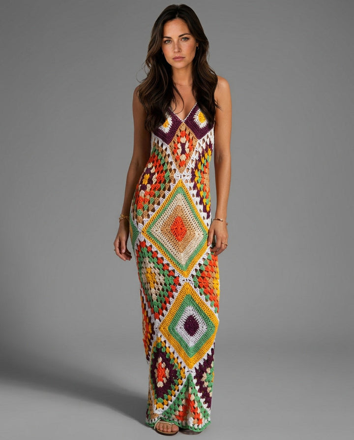 Orla | Crochet Cut-Out Slip Maxi Dress
