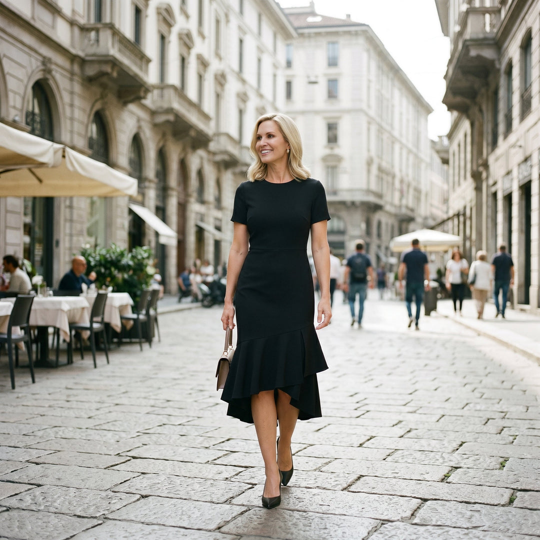 Thalia | Sleeves Midi Dress