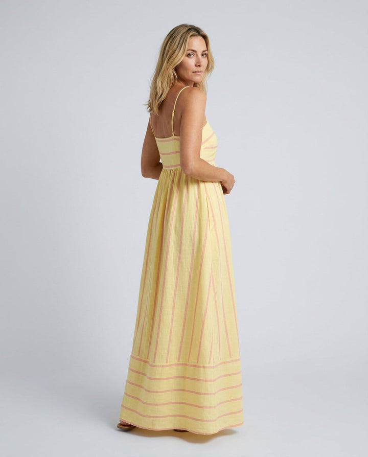 Elin | Striped Strappy Summer Maxi Dress