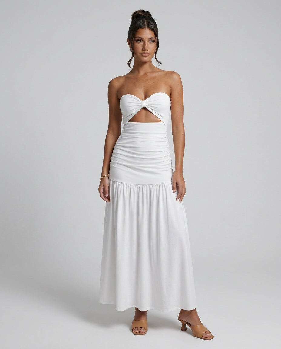 Margot | Strapless Sweetheart Maxi Dress