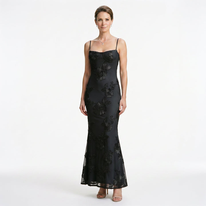 Cassia | Floral Jacquard Corset Maxi Dress