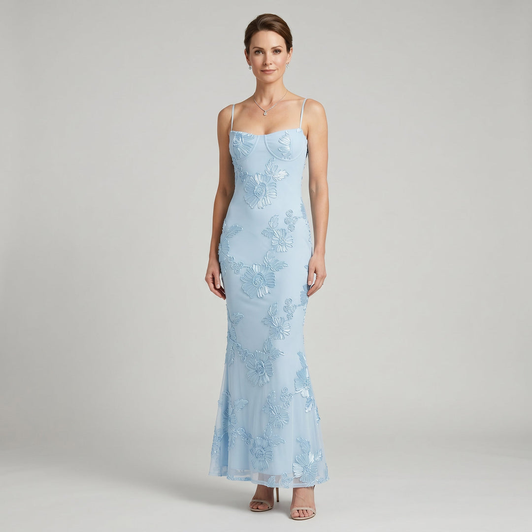 Cassia | Floral Jacquard Corset Maxi Dress