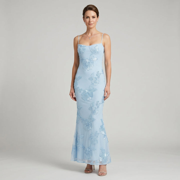 Cassia | Floral Jacquard Corset Maxi Dress