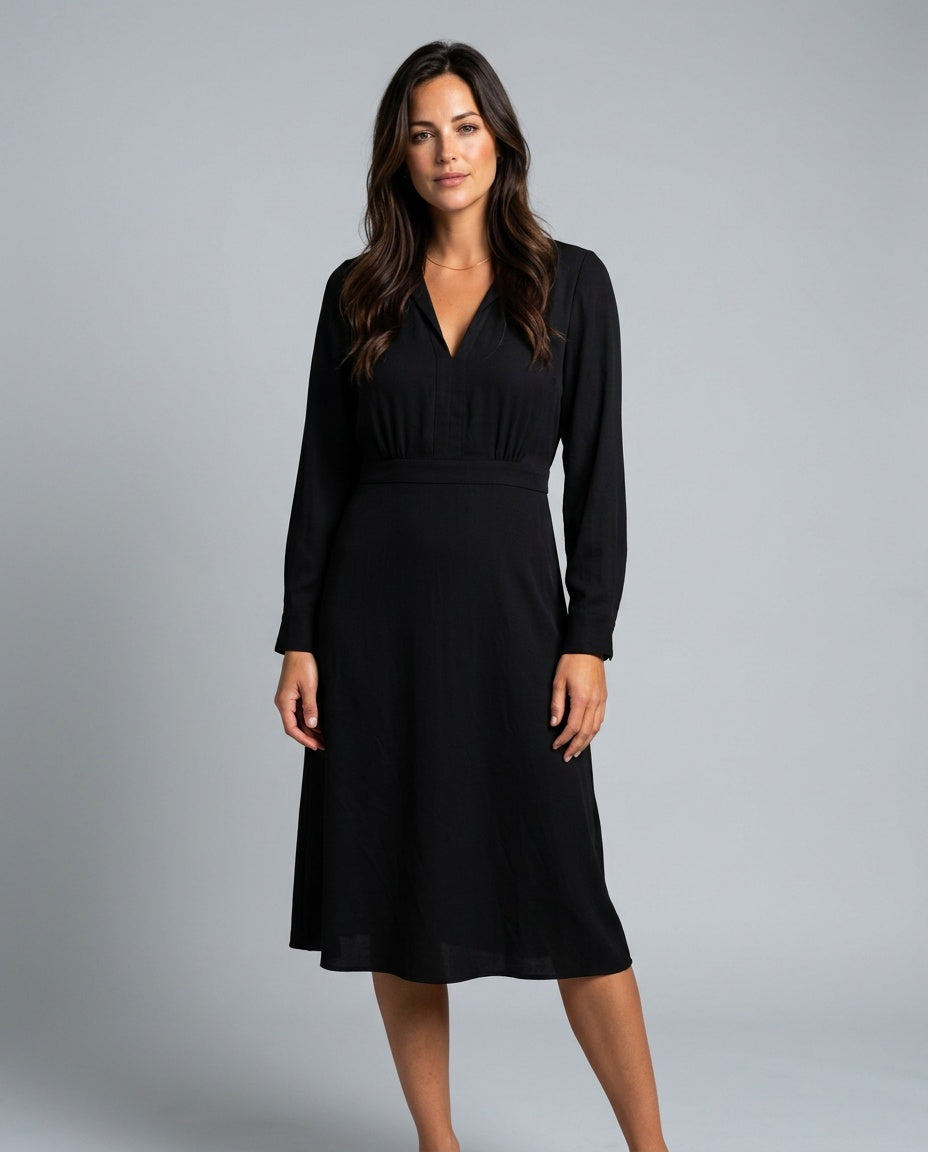 Celeste | Tailored Slit Midi Dress