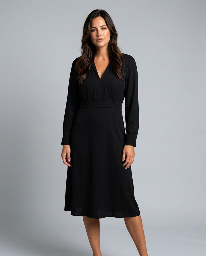 Celeste | Tailored Slit Midi Dress