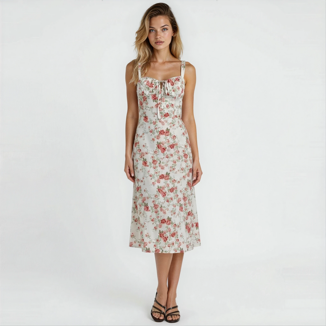 Kiana | Fitted Midi Dress with Defined Waist