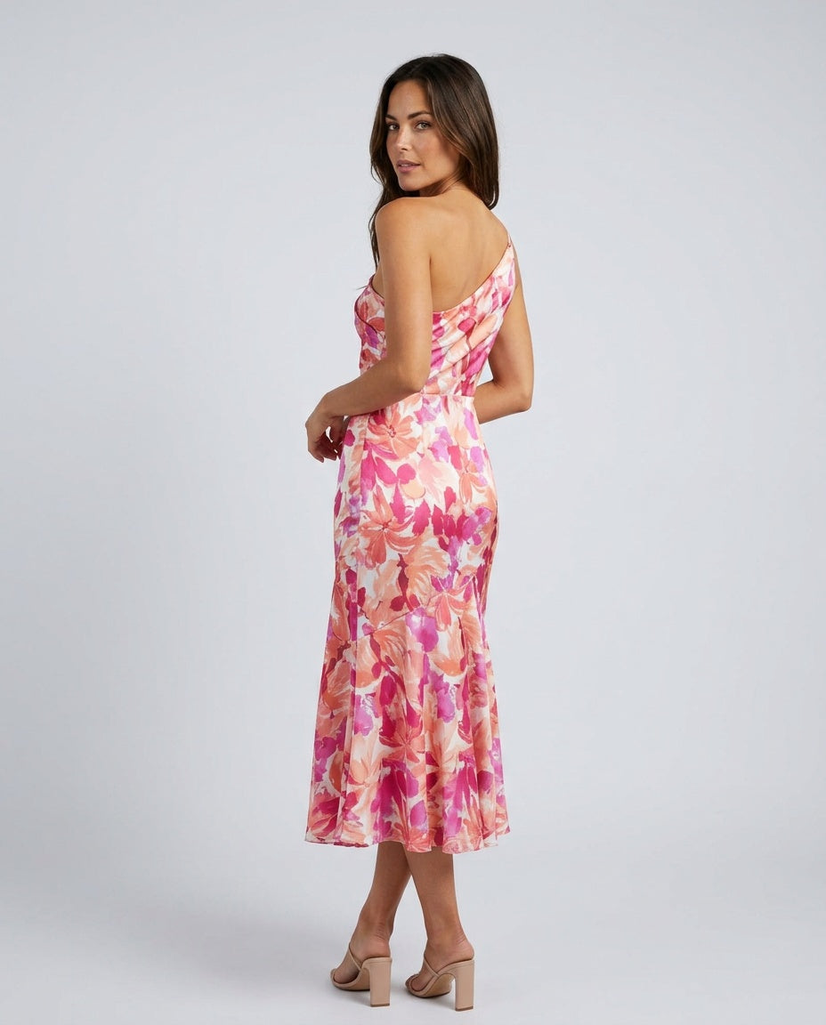 Coralie | One-Shoulder Floral Maxi Dress