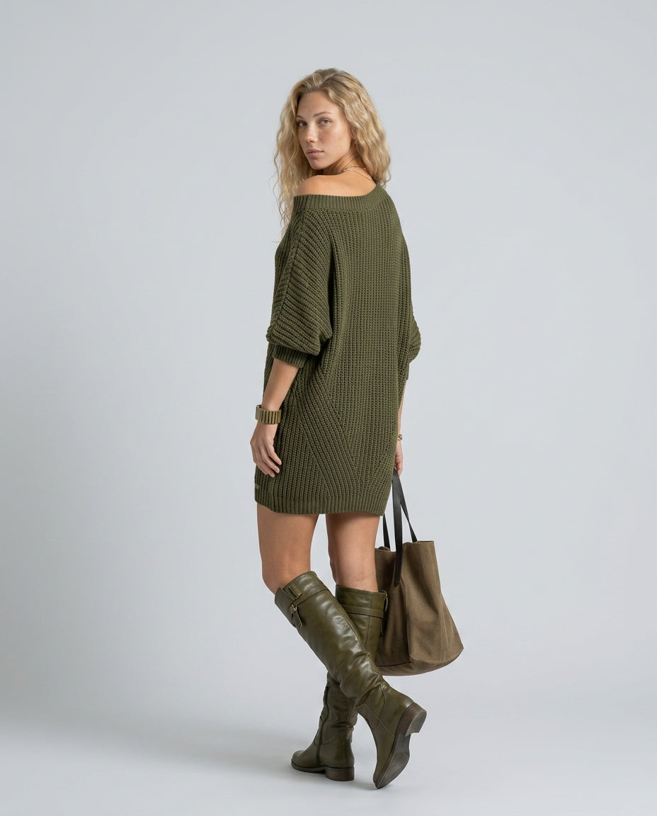 Margot | Knit Batwing Mini Dress