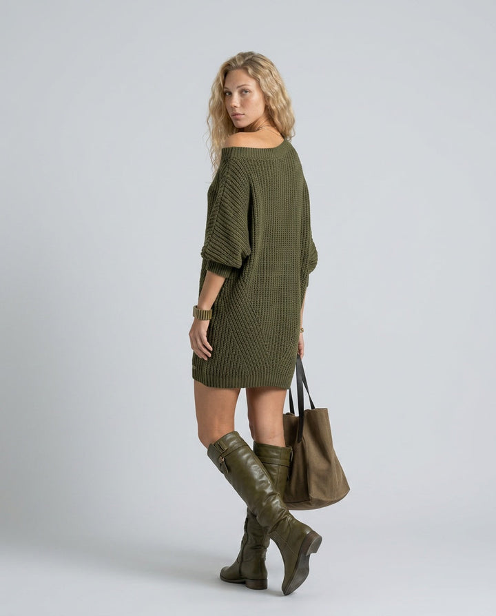 Margot | Knit Batwing Mini Dress