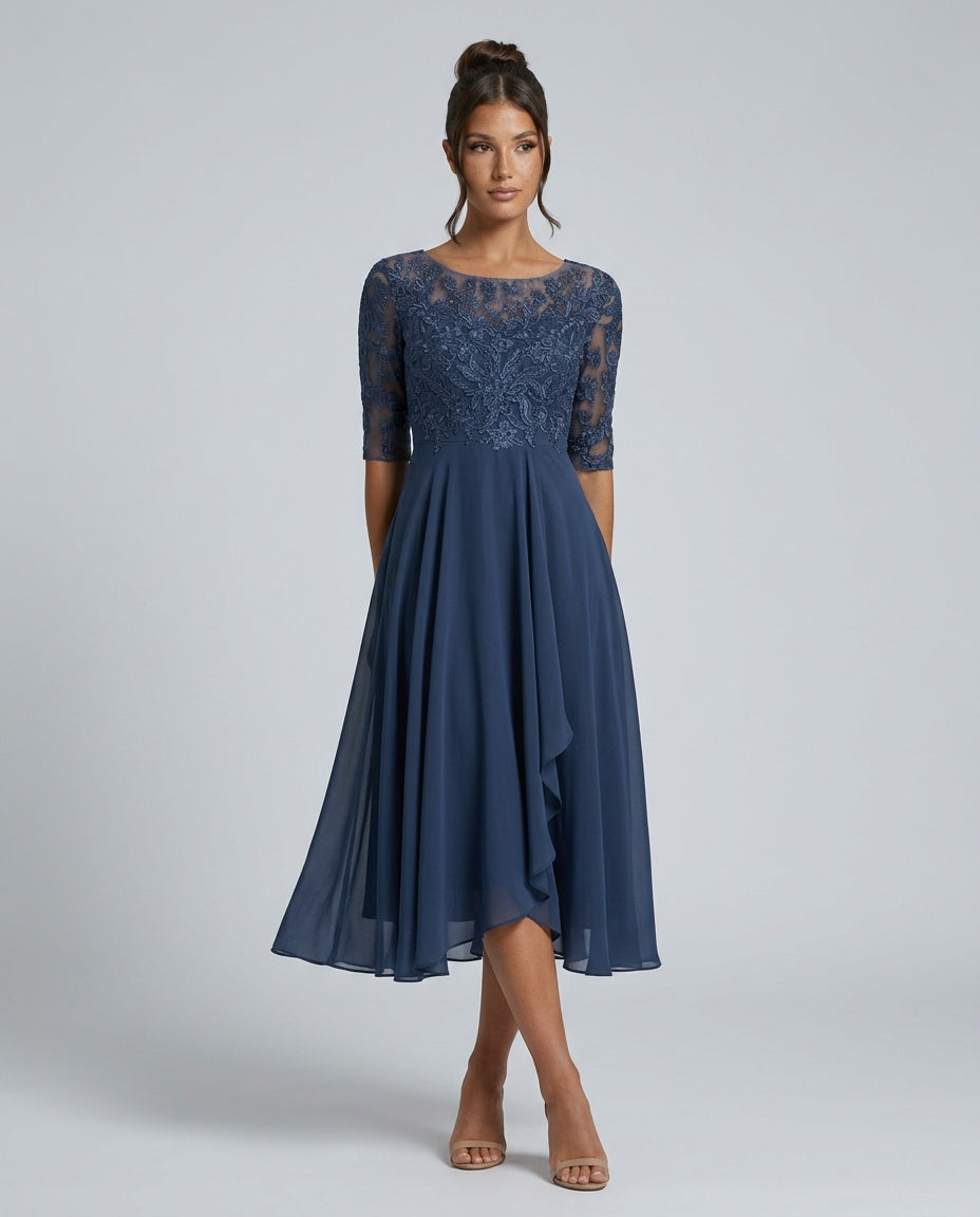 Darcy | Mini Length Dark Blue Party Dress