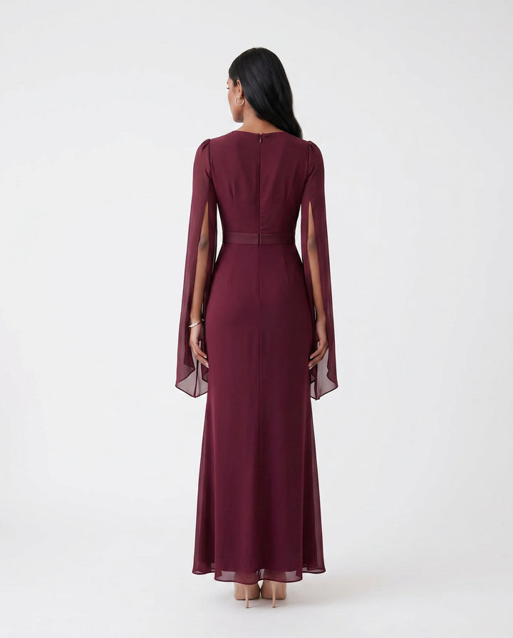 Elin | Lace-Up Mermaid Maxi Dress