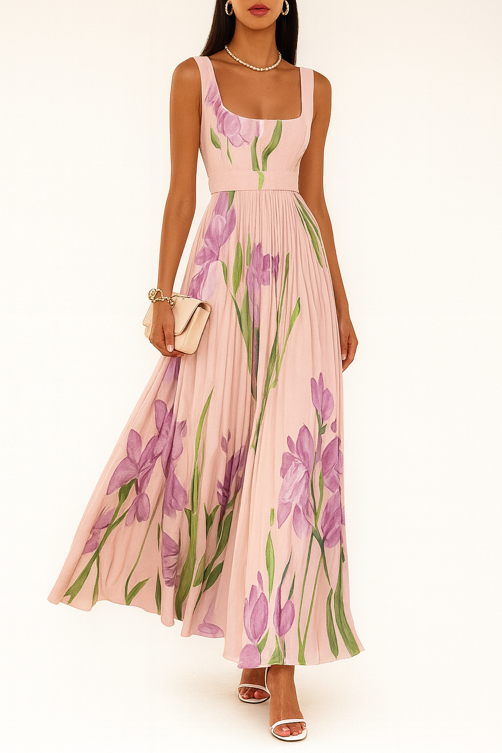 Liviana | Pleated Maxi Dress