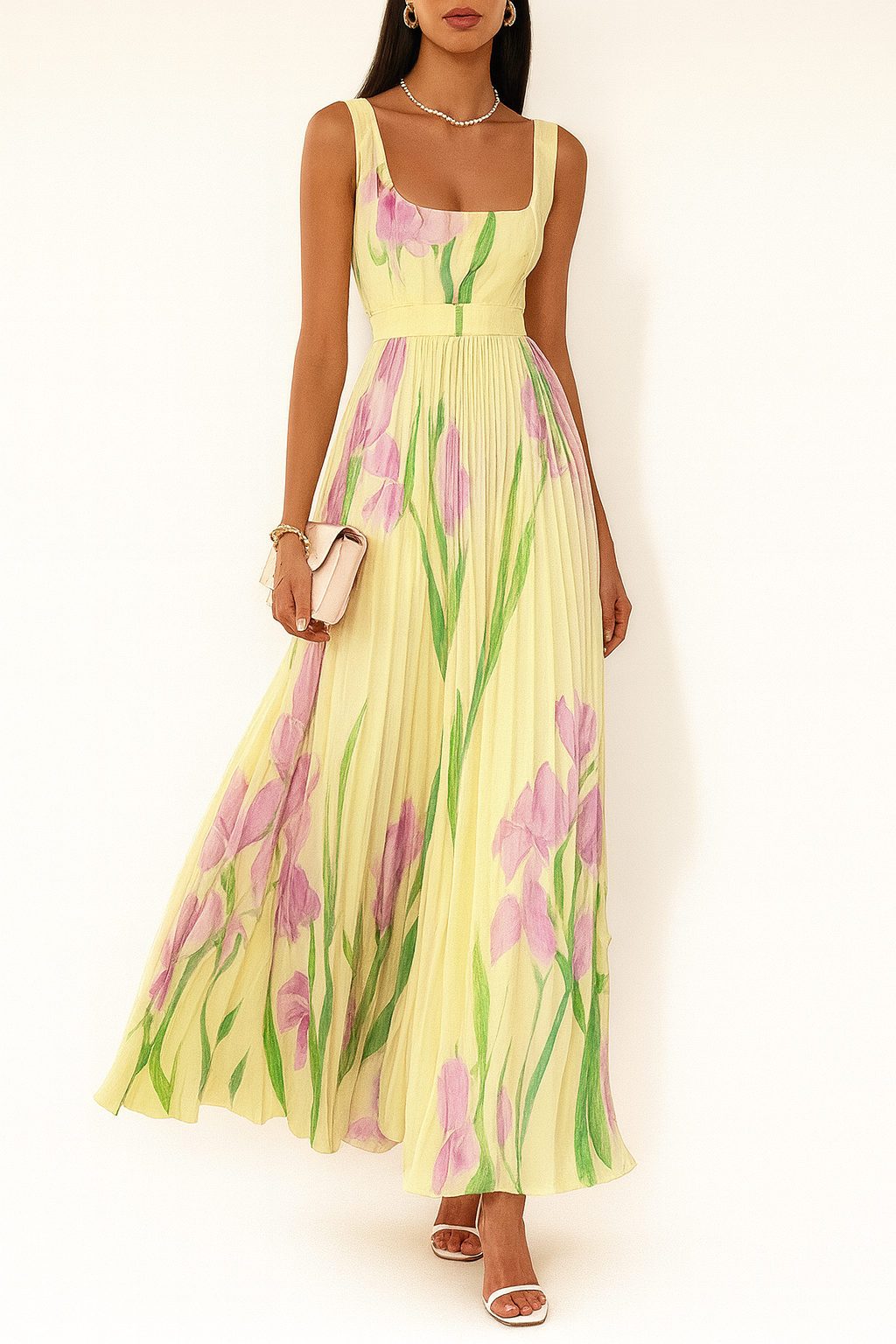 Liviana | Pleated Maxi Dress