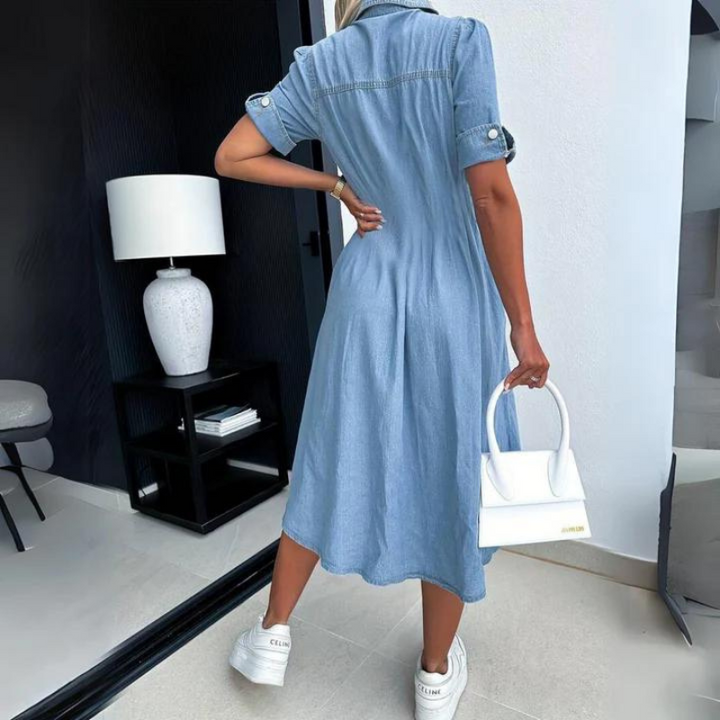 Darcy | Relaxed Fit Denim Midi Dress