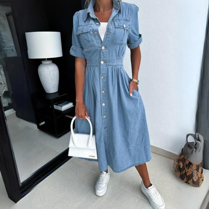 Darcy | Relaxed Fit Denim Midi Dress