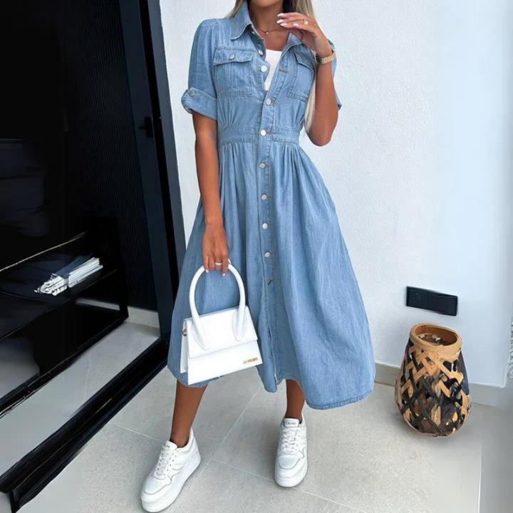 Darcy | Relaxed Fit Denim Midi Dress