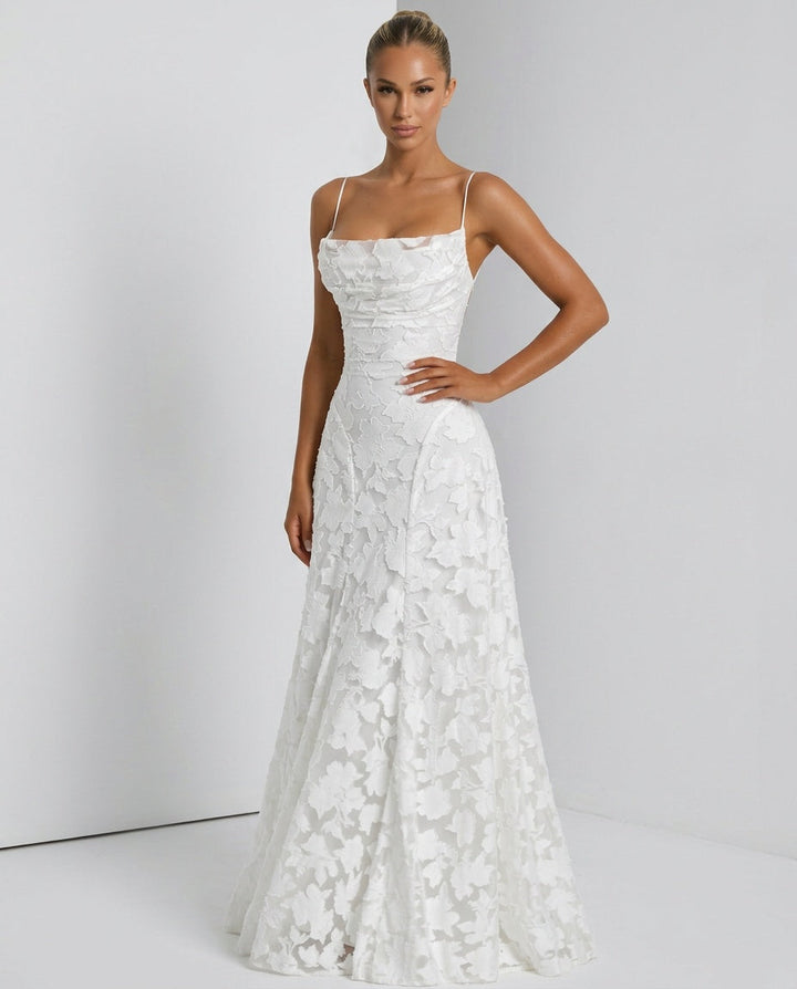 Isolde | Corset Lace-Up Back Maxi Dress