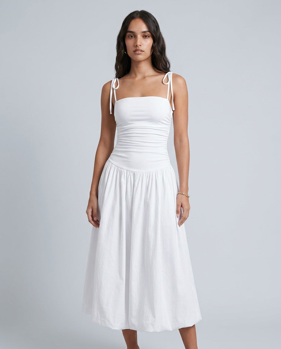 Mabel | Spaghetti Strap Low Back Midi Dress